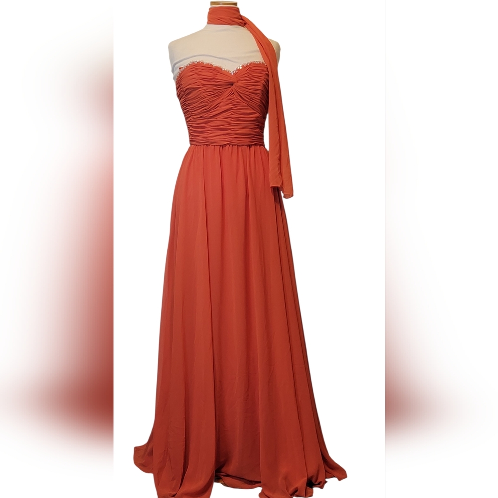 Mori Lee Sweetheart Strapless Embellished Formal Special Occasion Maxi Dress